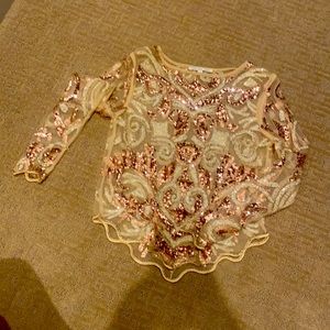 Sequin glass beaded blouse